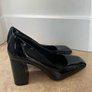 H&M NEW black block heels size 6.5 37
